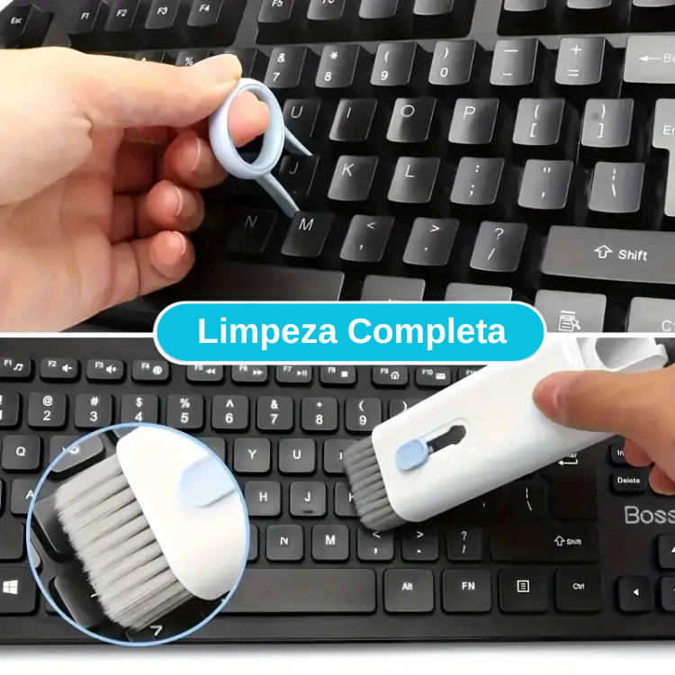 Kit de Limpeza 8 em 1 Para Teclados, Fones e iPad – Praticidade e Perfeição com facilidade